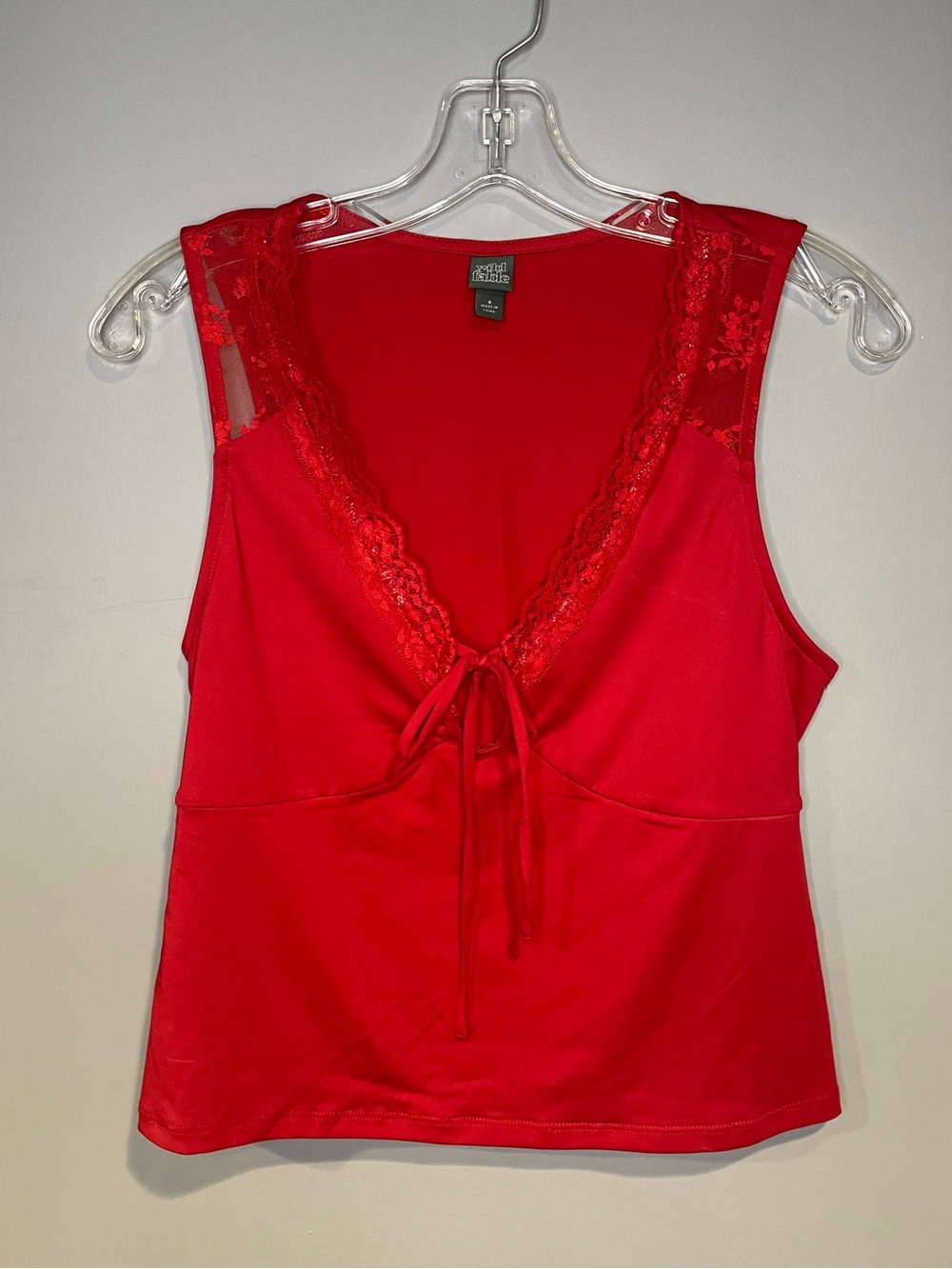 Wild Fable Women’s Red Lace Satin Tank Top Size Small